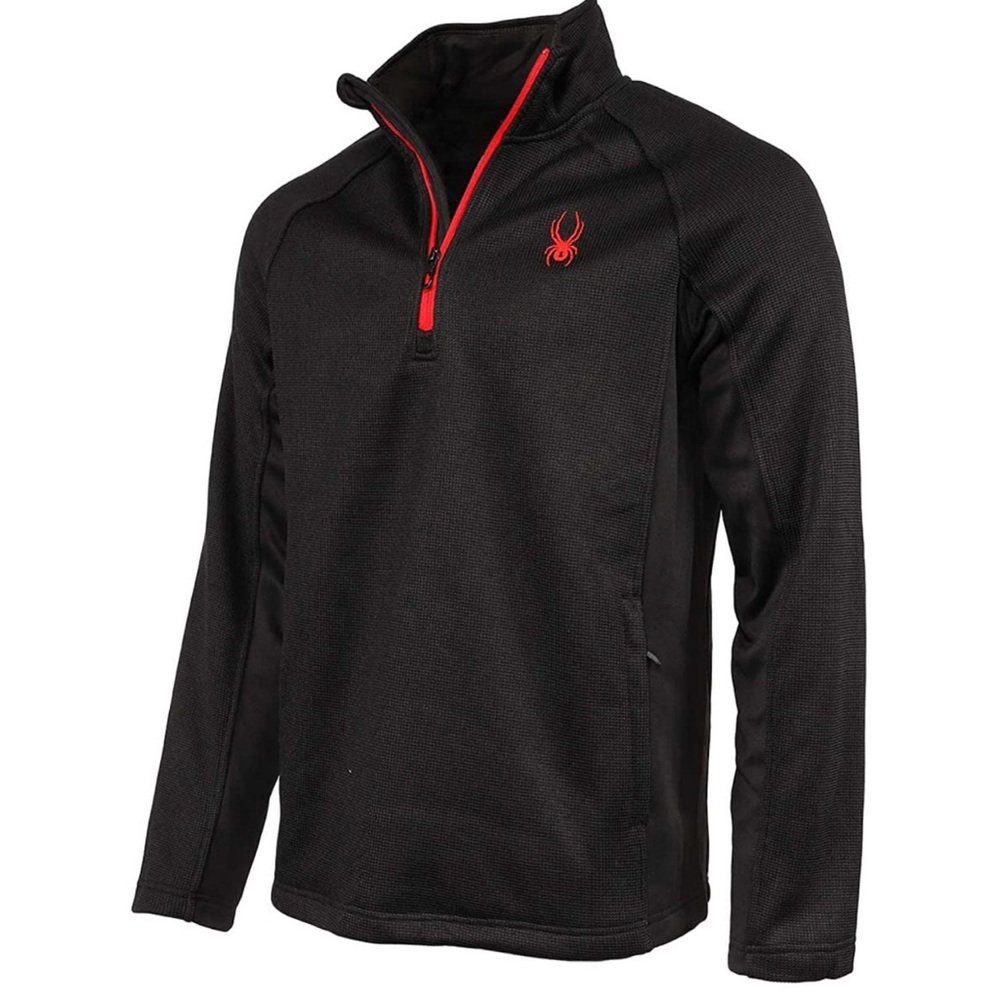 Spyder Men's Boundless 1/4 Zip Pullover in Black